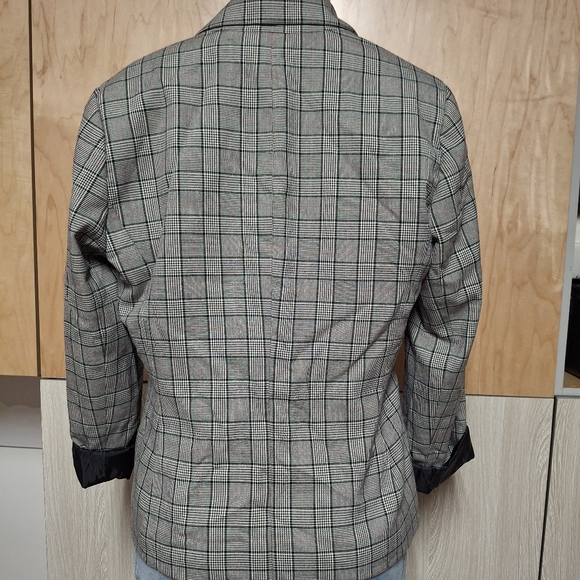 💋Nine West Women's Black and White Checkered Blazer💋 - Picture 5 of 7
